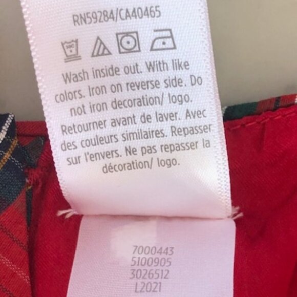 GYMBOREE Red Tartan Plaid Sleeveless Black Velvet Bow Dress 5T - Picture 12 of 14